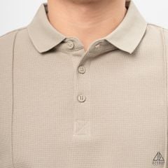 Áo polo may viền nổi vải dệt gân