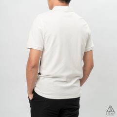 Áo polo phối ngực 3 màu in chữ