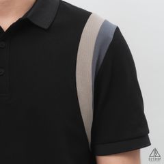 Áo polo phối viền vai