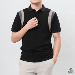 Áo polo phối viền vai
