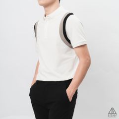 Áo polo phối viền vai