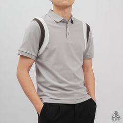 Áo polo phối viền vai