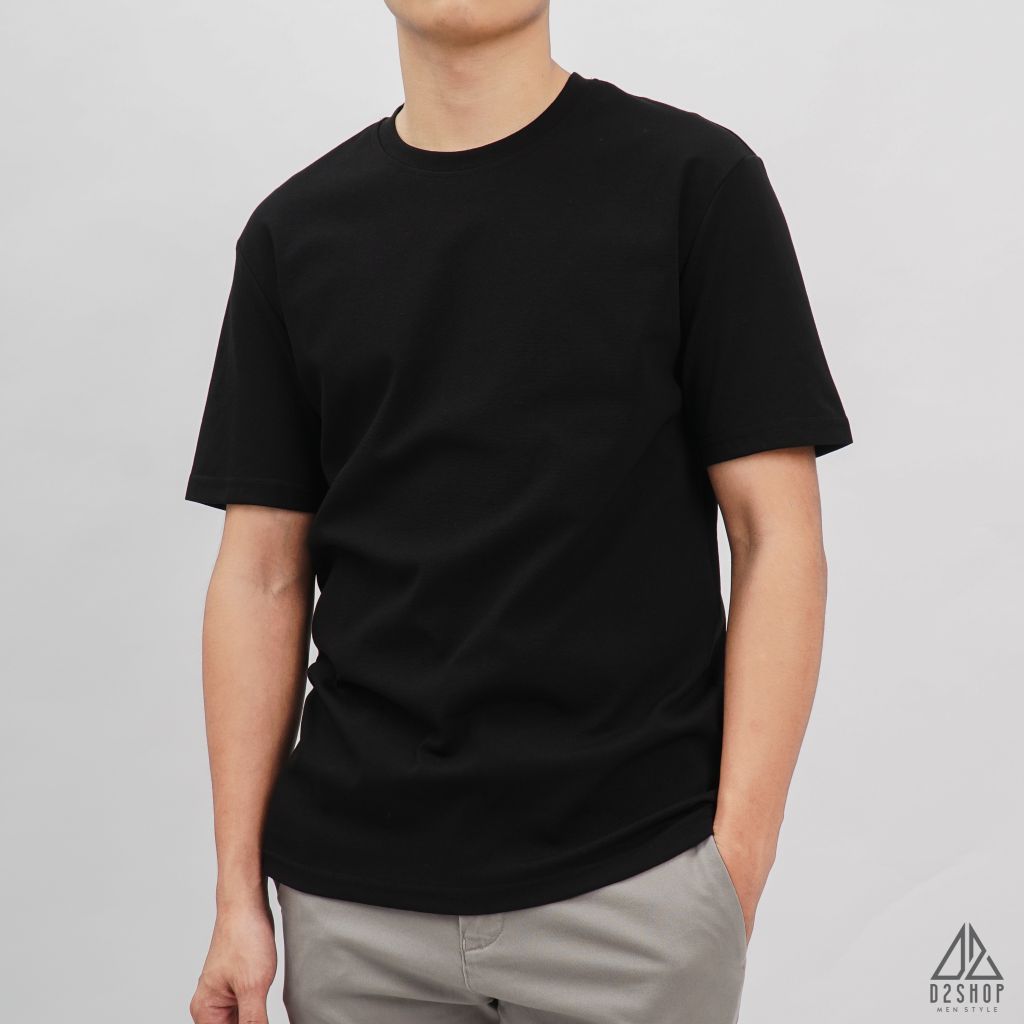 Áo thun cổ tròn trơn