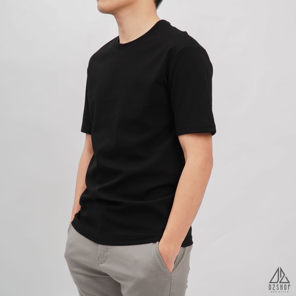 Áo thun cổ tròn trơn