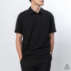 Polo form rộng phối viền vai kem