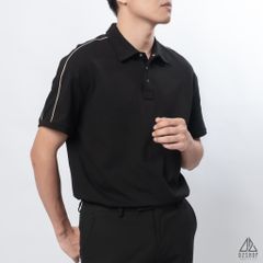 Polo form rộng phối viền vai kem