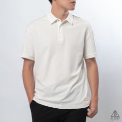 Polo form rộng phối viền vai kem