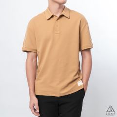 Polo form rộng phối viền vai kem