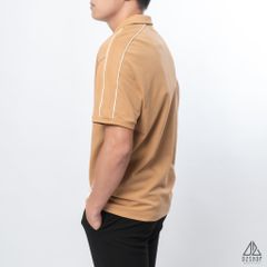 Polo form rộng phối viền vai kem