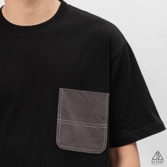 Áo thun phối túi jean