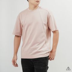 Áo thun cổ tròn may ráp