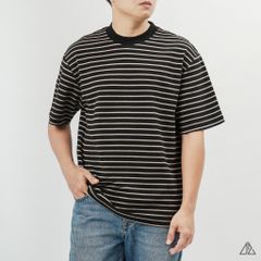 Áo thun cổ tròn sọc ngang