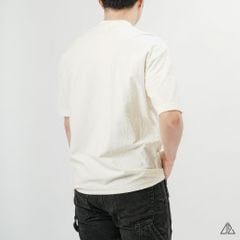 Áo thun cổ tròn fom rộng vải thêu nổi