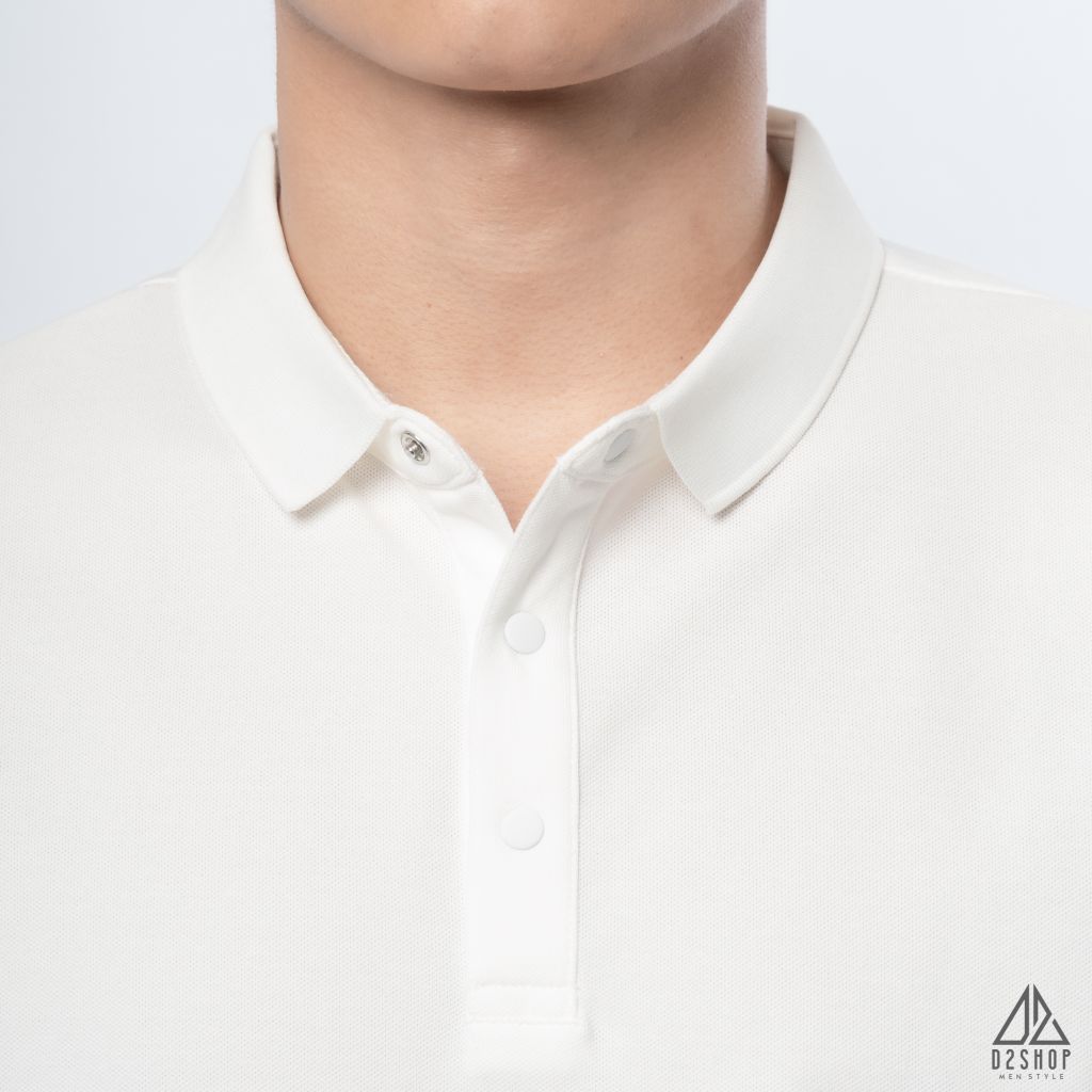 Polo phối viền tay xanh nâu