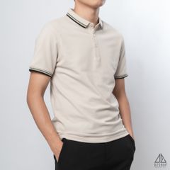 Polo phối bo gân nổi viền xanh