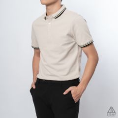 Polo phối bo gân nổi viền xanh