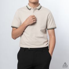 Polo phối bo gân nổi viền xanh