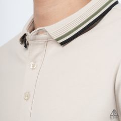 Polo phối bo gân nổi viền xanh