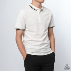 Polo phối bo gân nổi viền xanh