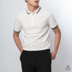 Polo phối bo gân nổi viền xanh