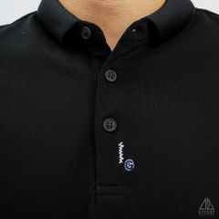 Áo polo viền nút thêu G