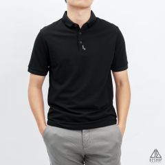 Áo polo viền nút thêu G