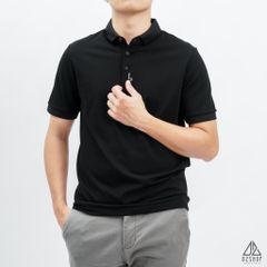 Áo polo viền nút thêu G