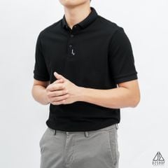 Áo polo viền nút thêu G