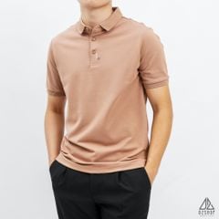 Áo polo viền nút thêu G