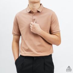 Áo polo viền nút thêu G
