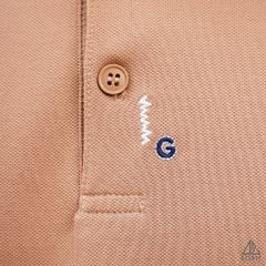 Áo polo viền nút thêu G