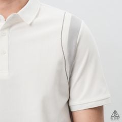 Áo polo phối viền vai chỉ nổi