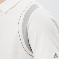 Áo polo phối viền vai chỉ nổi