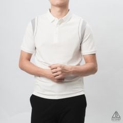 Áo polo phối viền vai chỉ nổi