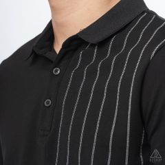 Polo phối ngực sọc đứng