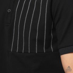 Polo phối ngực sọc đứng