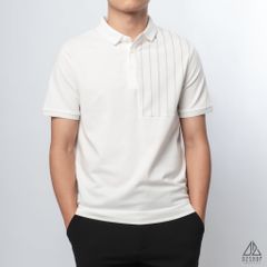 Polo phối ngực sọc đứng