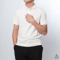 Polo phối ngực sọc đứng
