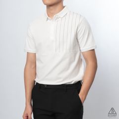 Polo phối ngực sọc đứng