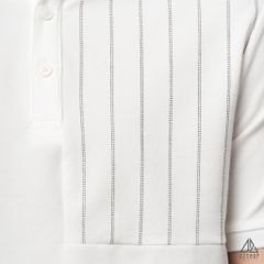 Polo phối ngực sọc đứng