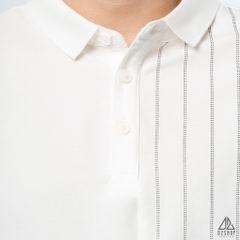 Polo phối ngực sọc đứng