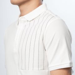 Polo phối ngực sọc đứng