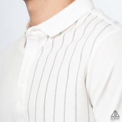Polo phối ngực sọc đứng