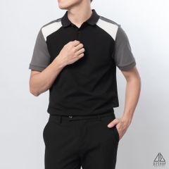 Polo phối viền vai, tay ráp lăng