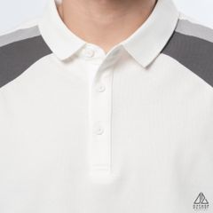 Polo phối viền vai, tay ráp lăng