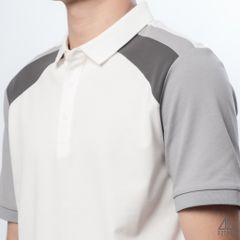 Polo phối viền vai, tay ráp lăng