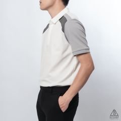 Polo phối viền vai, tay ráp lăng
