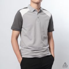 Polo phối viền vai, tay ráp lăng