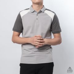 Polo phối viền vai, tay ráp lăng