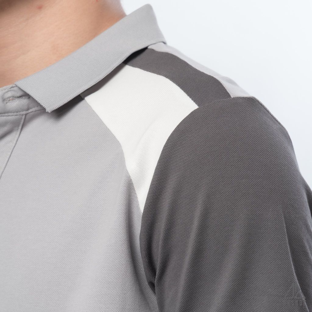 Polo phối viền vai, tay ráp lăng